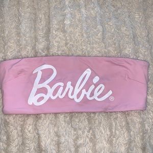 Zara Barbie Logo Pink Swimsuit Bikini Top